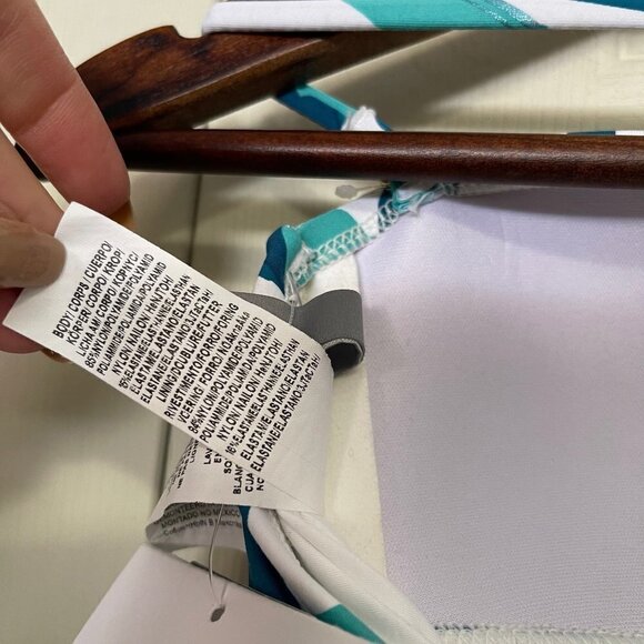 La Blanca Womens NWT Green Palm Leaf La Vista Bandini Halter Swimsuit Top Size 0 - Picture 11 of 12